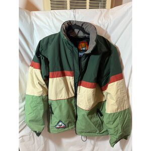 Backhill Snowboarding Co. Jacket – Kids XXL (Age 14) Colorblock Retro Ski Coat